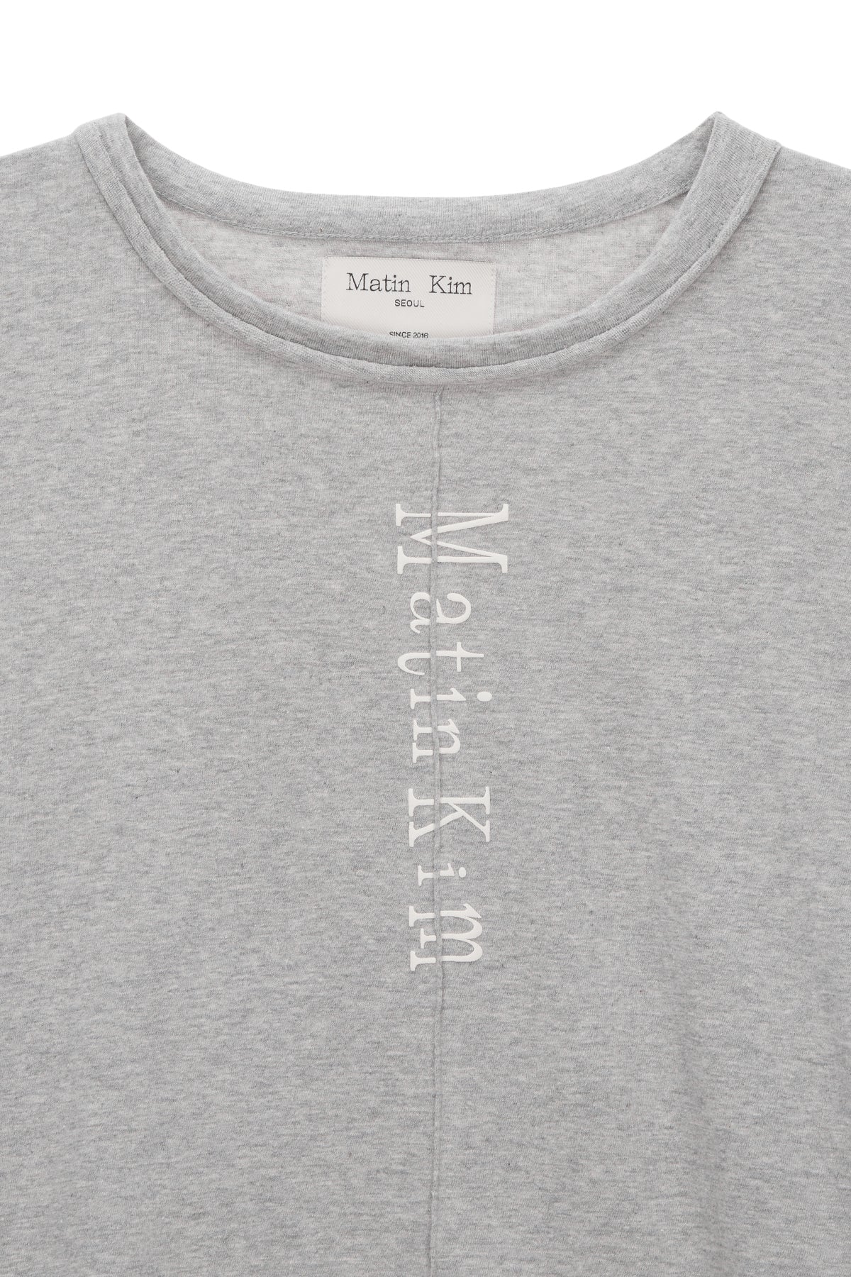 MATIN PINTUCK CROP TOP IN GREY