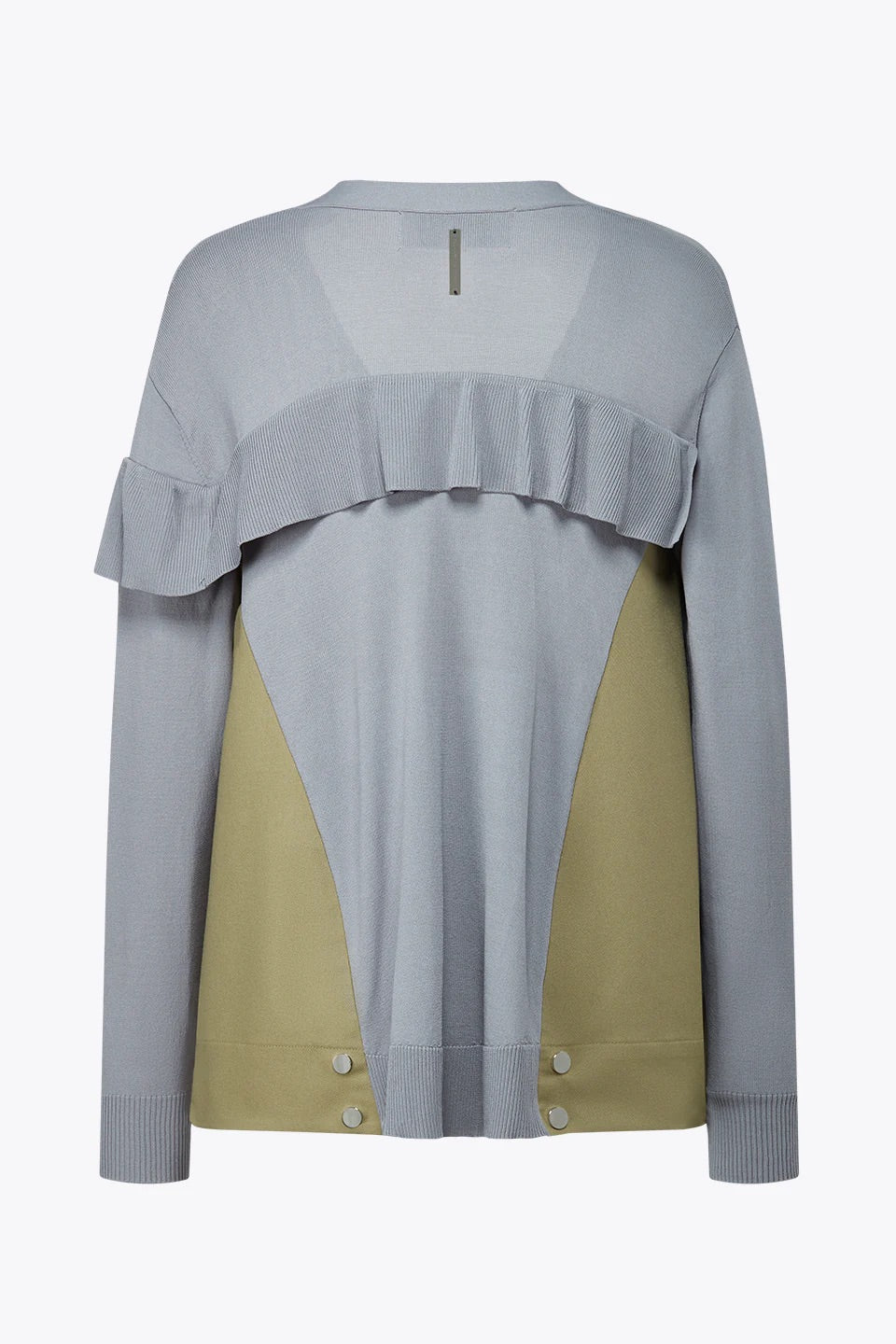 Asymmetrical Cargo Cardigan Grey