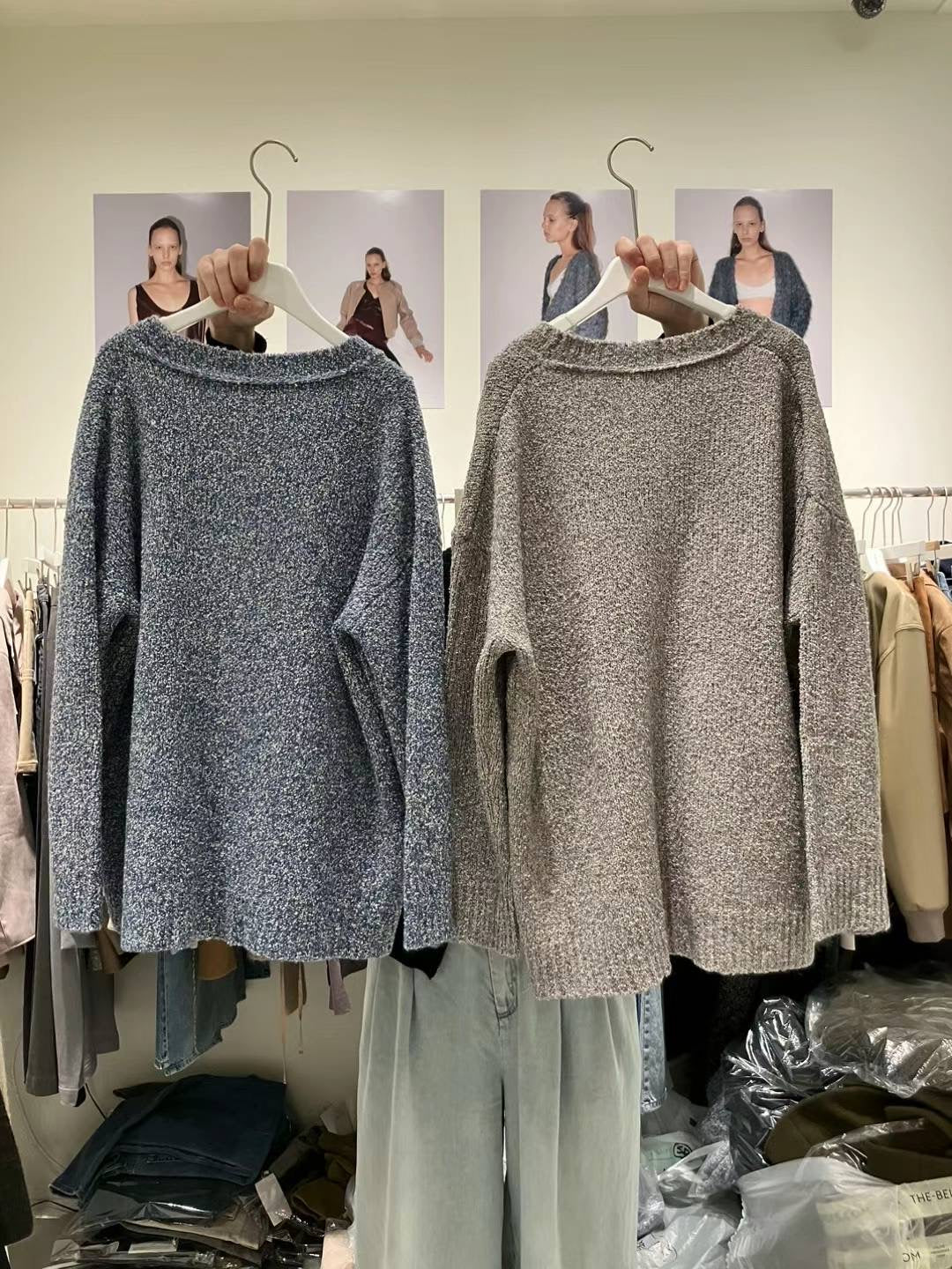 Granite Thin Wool Long Cardigan
