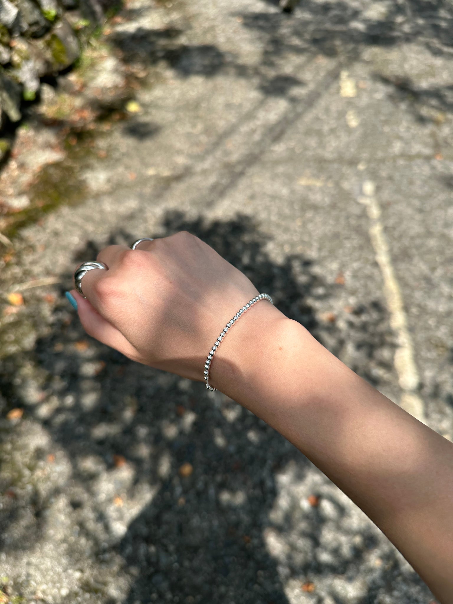 925 Silver Tiny Beads Bracelet