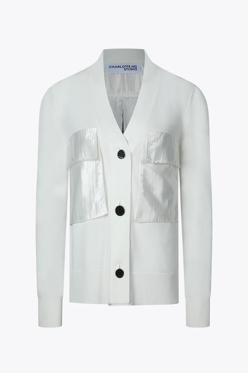 Back Pleated Cardigan (Grey)