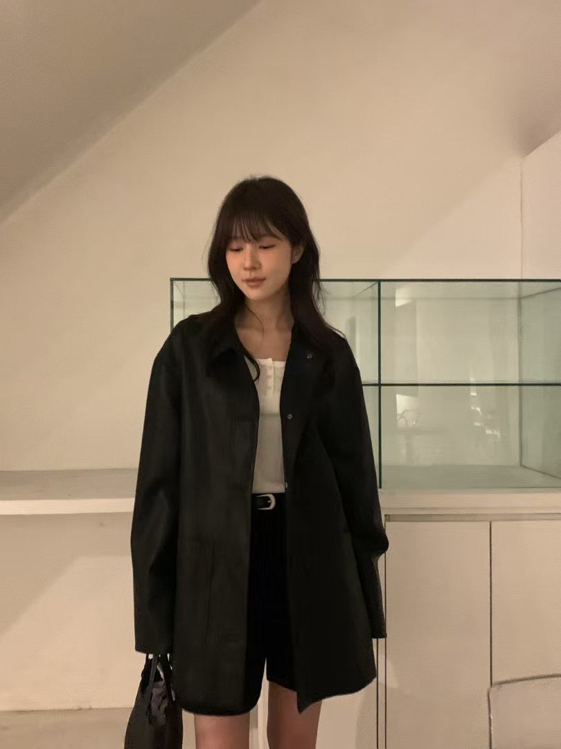 Modern Faux Leather Jacket