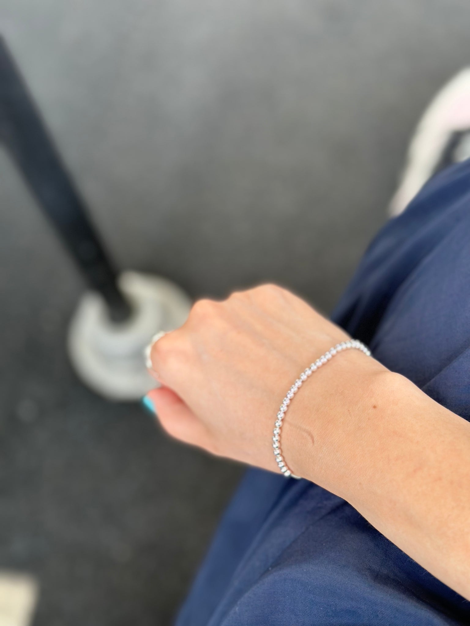 925 Silver Tiny Beads Bracelet