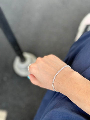 925 Silver Tiny Beads Bracelet