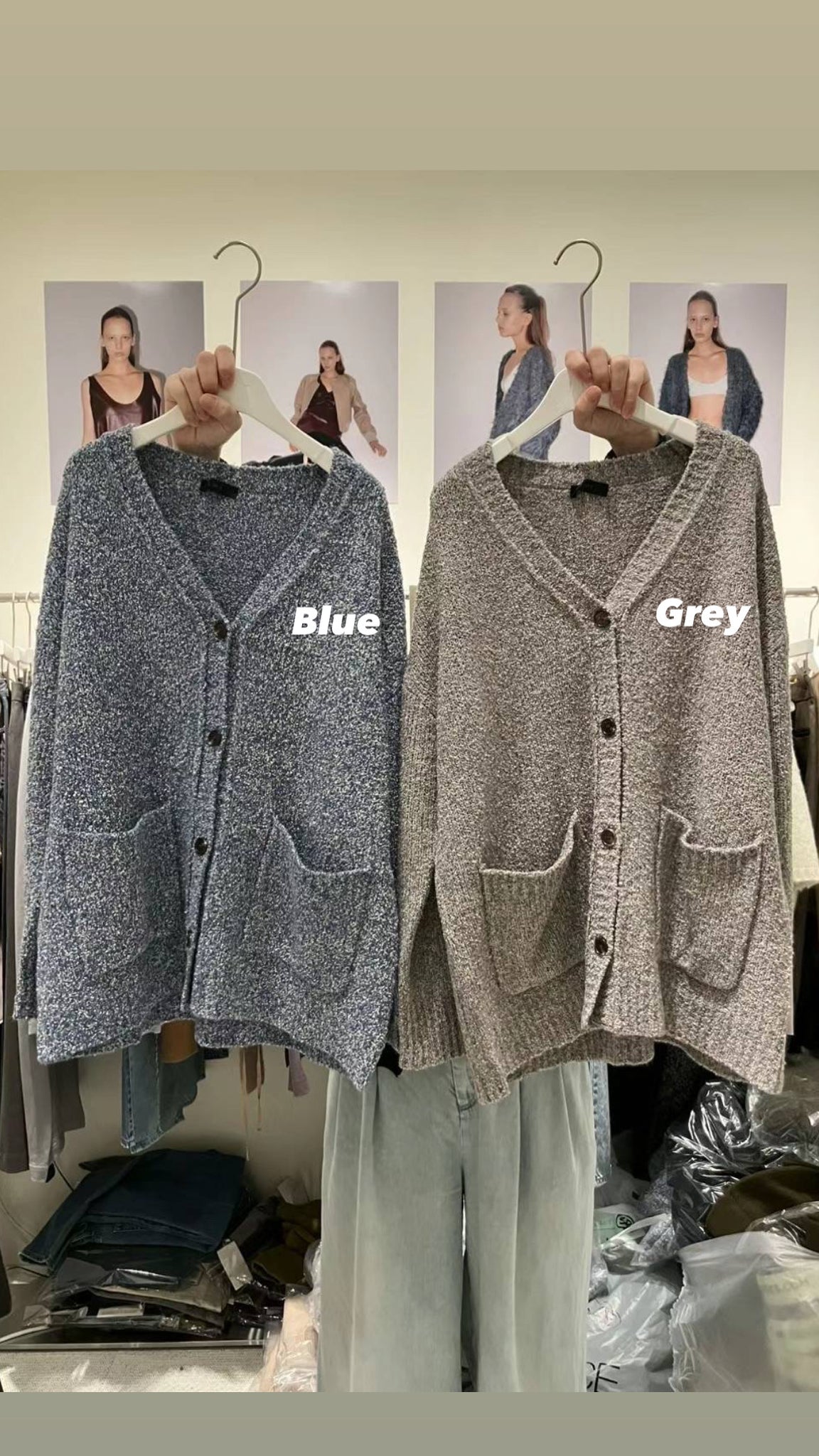 Granite Thin Wool Long Cardigan