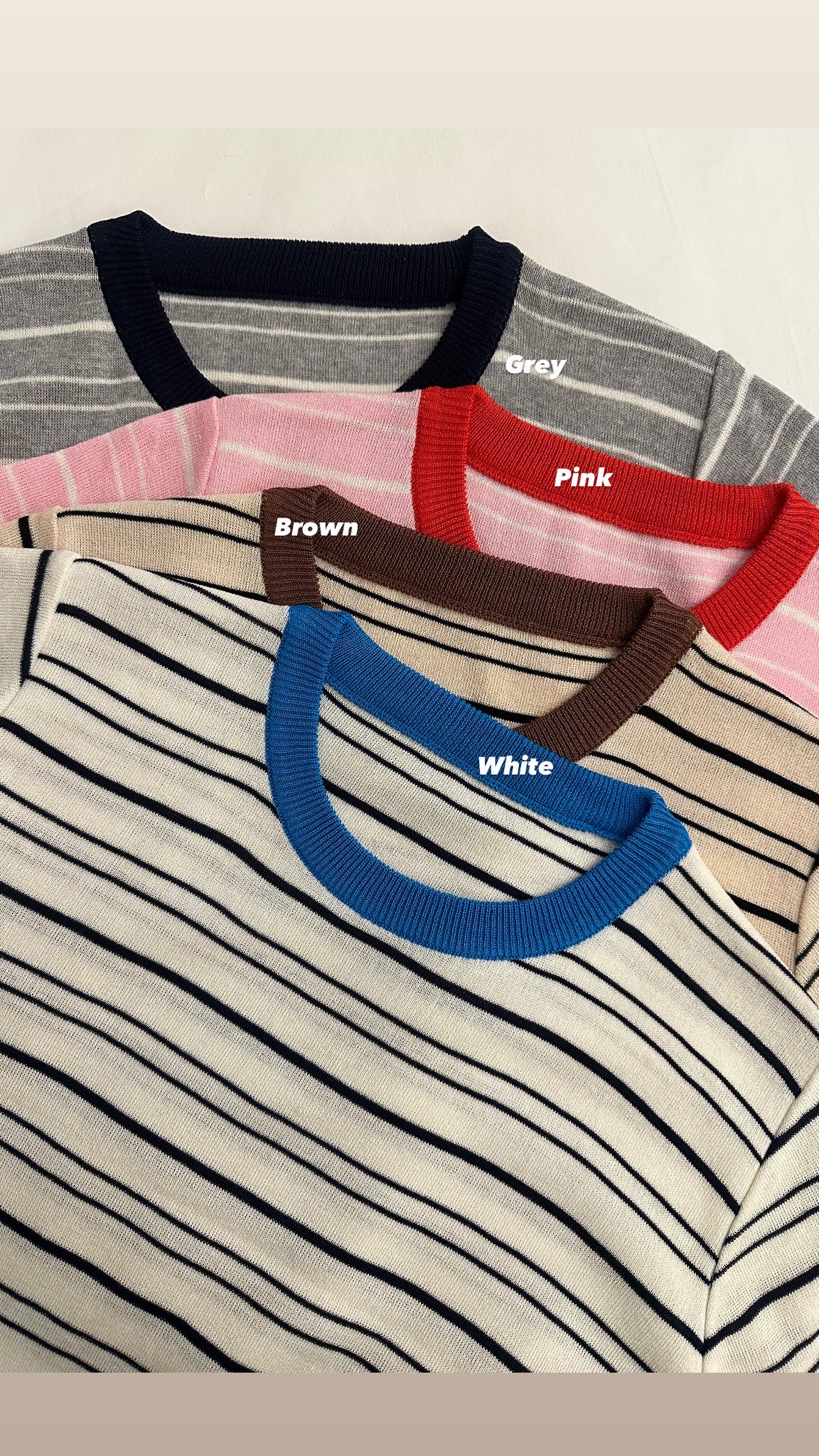 T10 Nice Colour Stripe Knit top