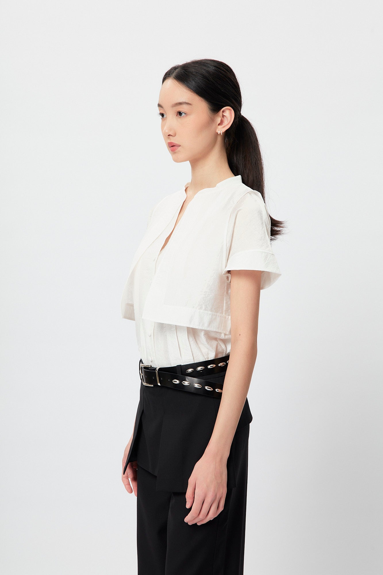 Rock "n" Fem Layers Blouse - White