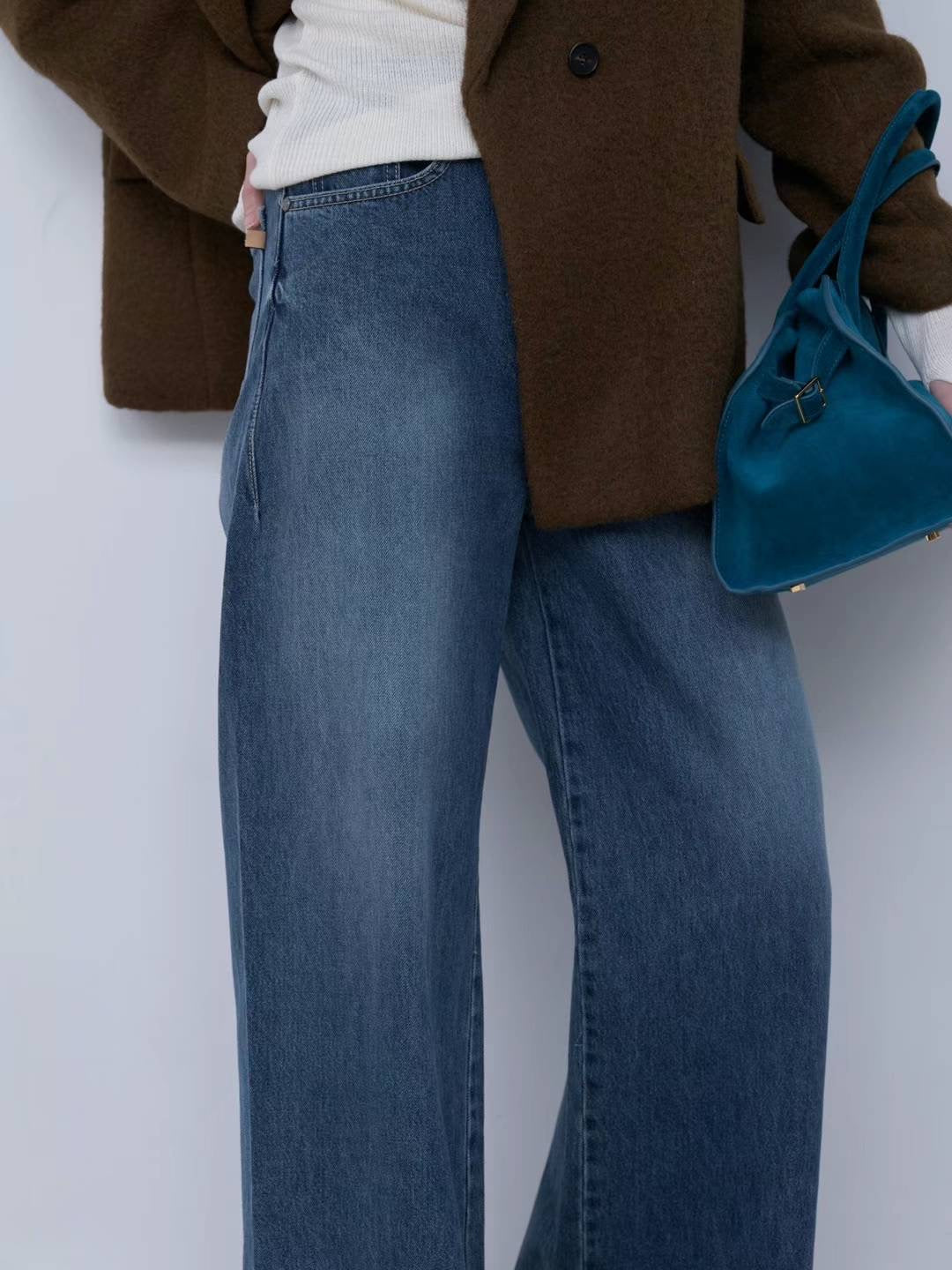 Premium Wide Leg Long Jeans