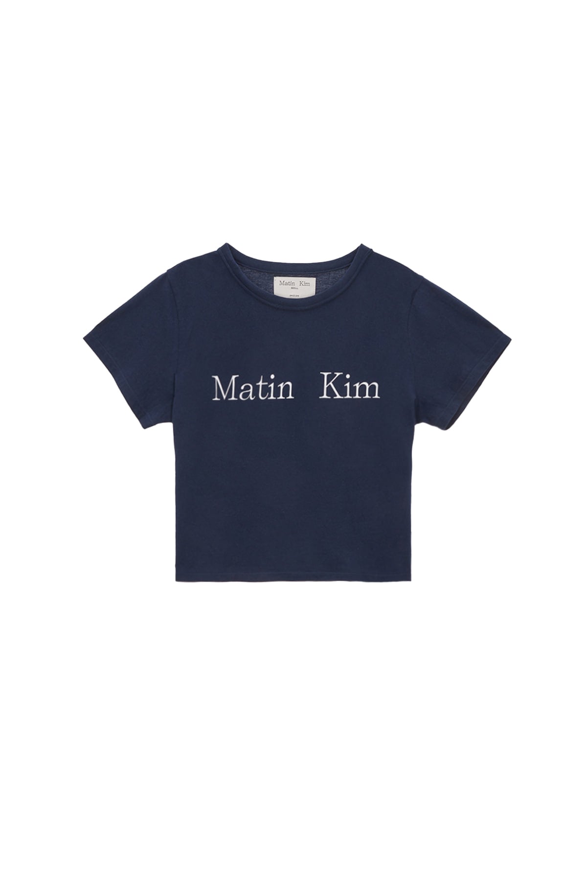 MATIN LOGO CROP TOP IN NAVY