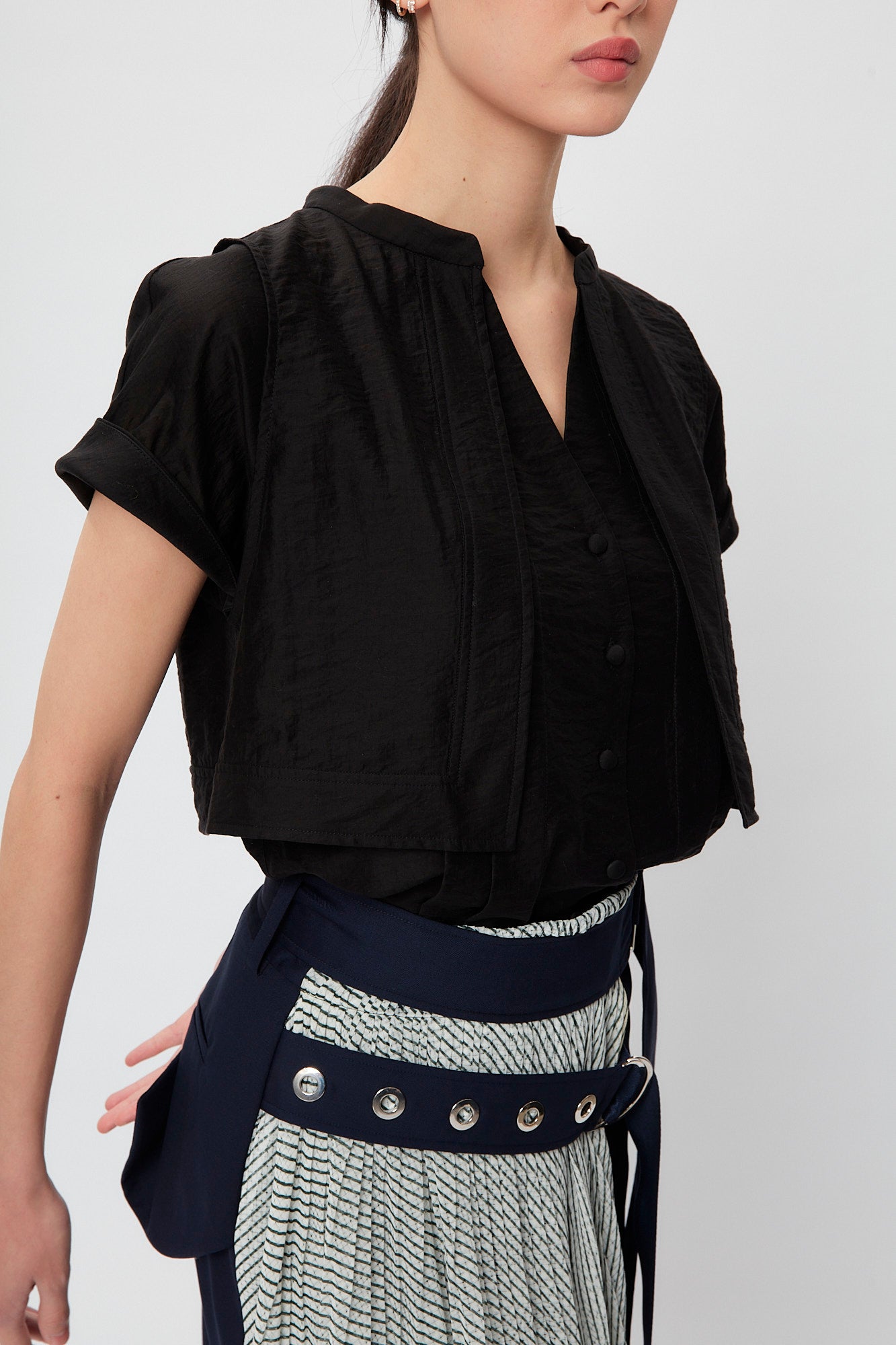 Rock "n" Fem Layers Blouse - Black