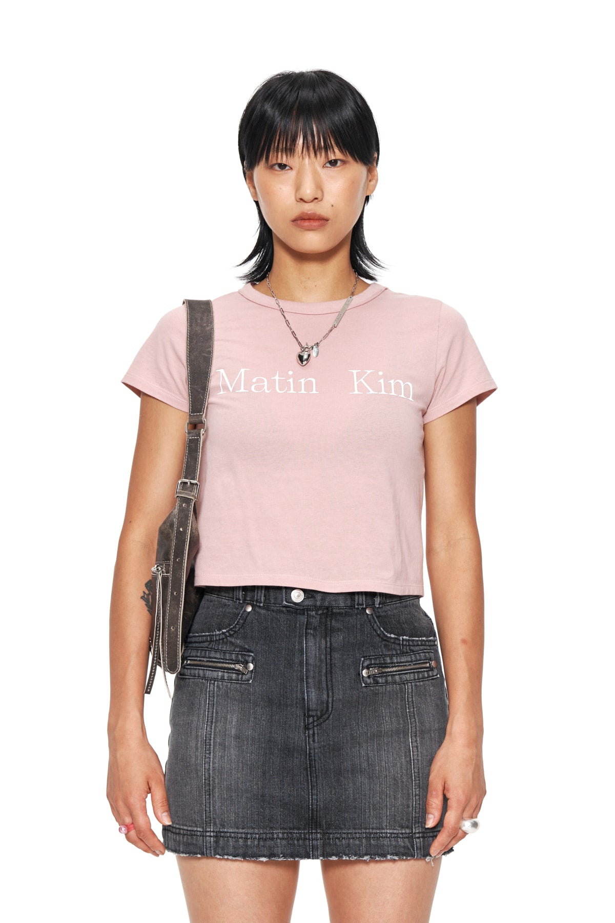 MATIN LOGO CROP TOP IN PINK