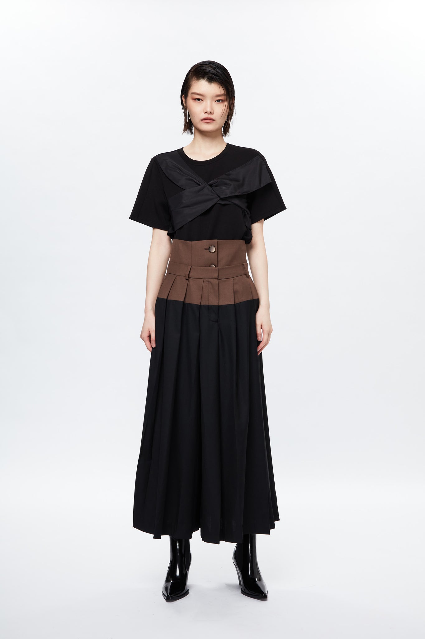 "HAKAMA" High-Waist Trousers