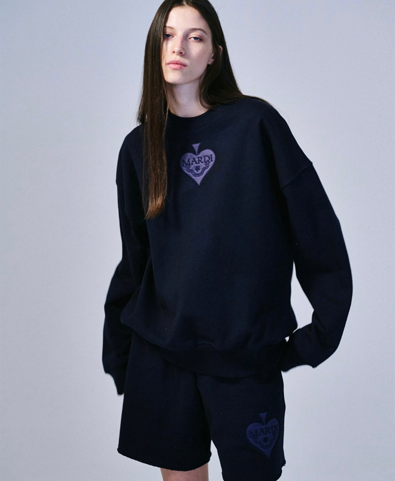 SWEATSHIRT SATIN SPADE NAVY