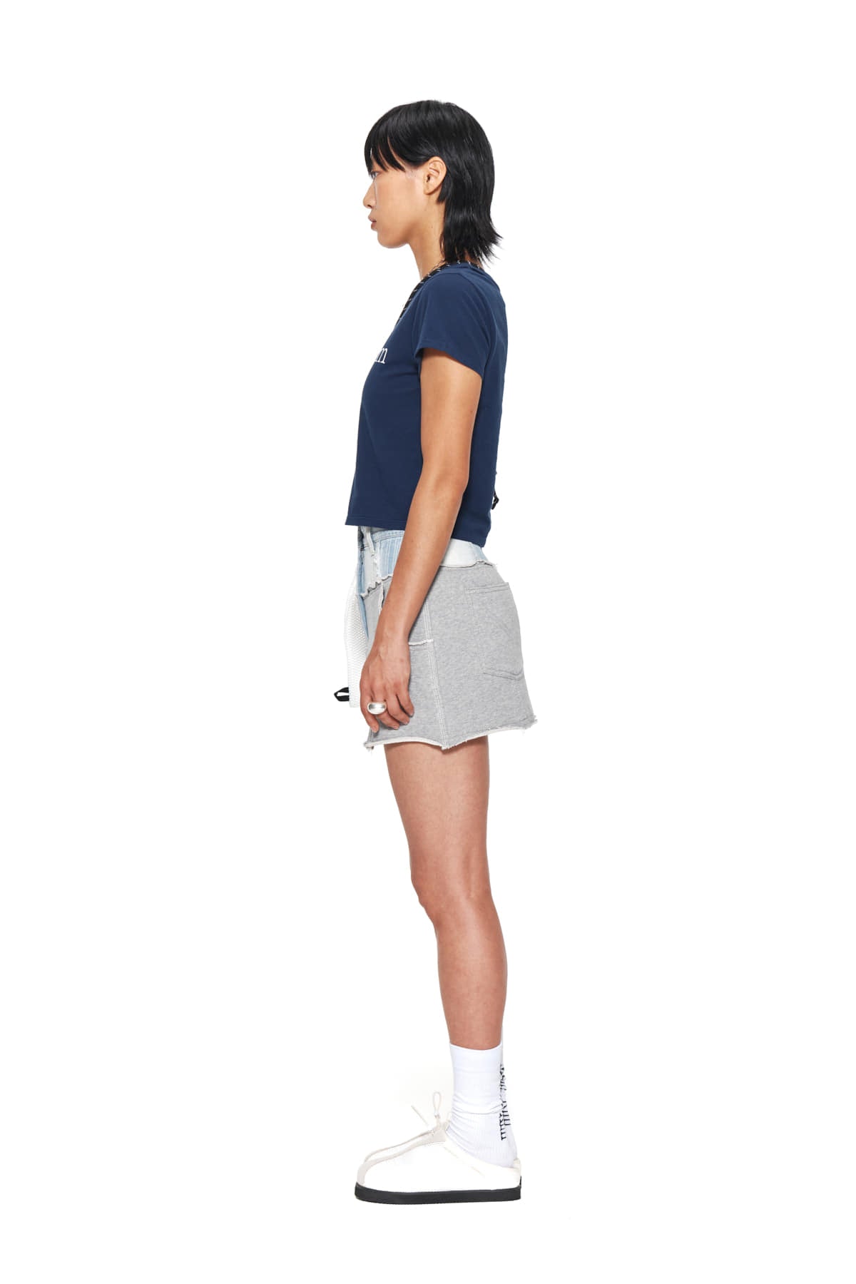 MATIN LOGO CROP TOP IN NAVY