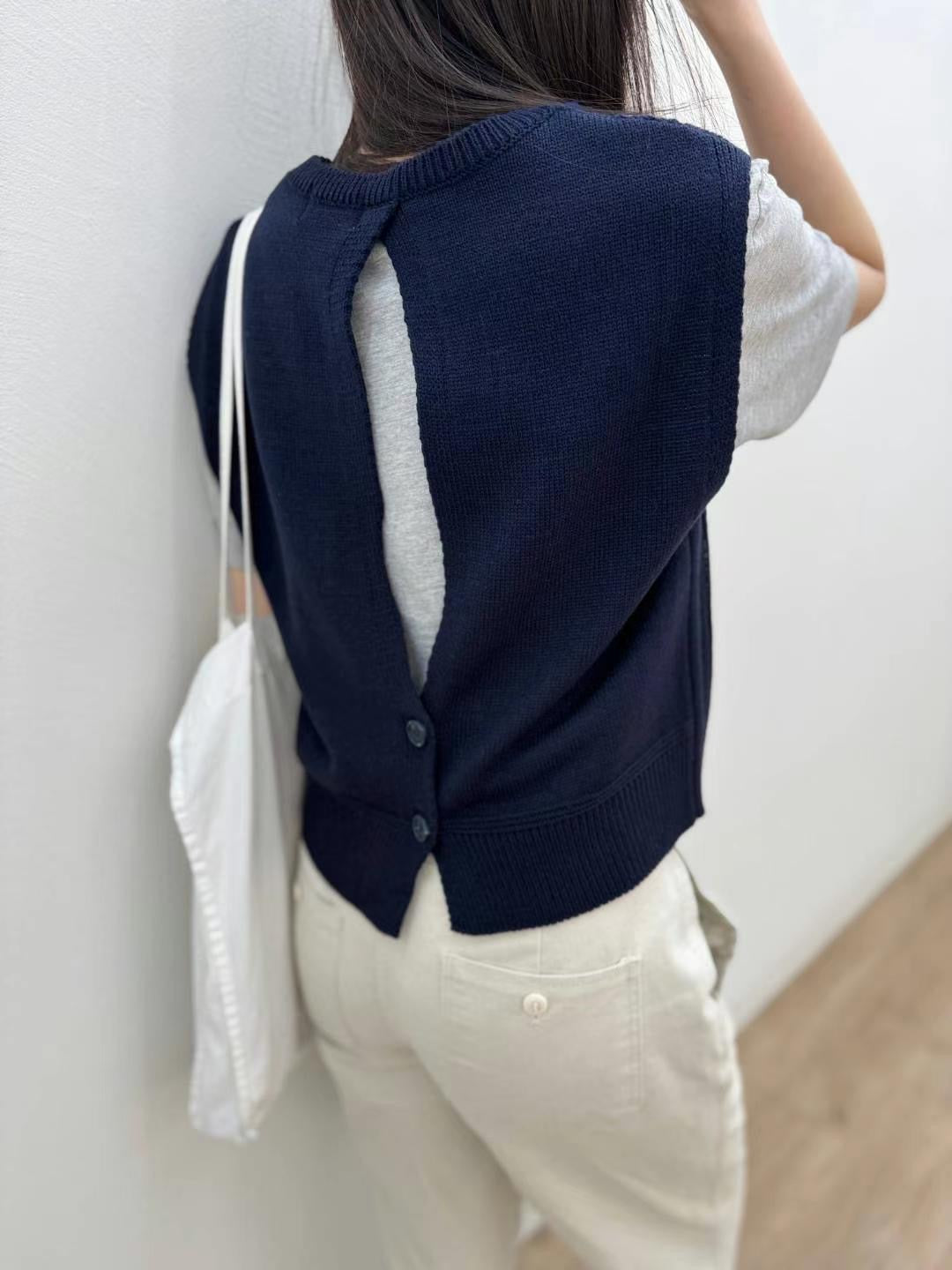 Summer Back Open Cable Knit Vest (20-22Mar $268, 之後批發價$298)
