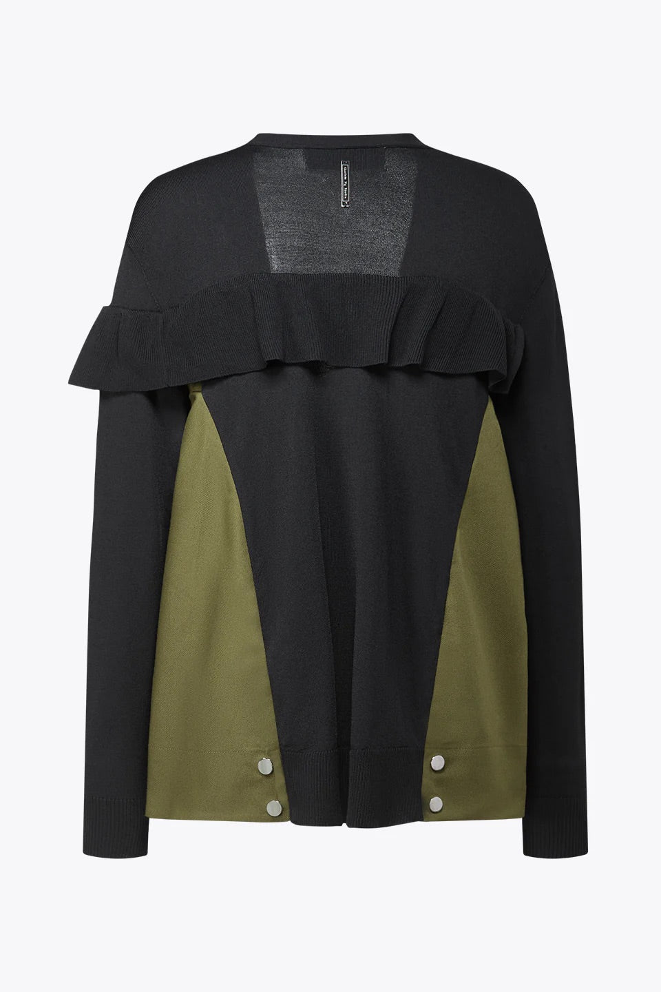 Asymmetrical Cargo Cardigan Black