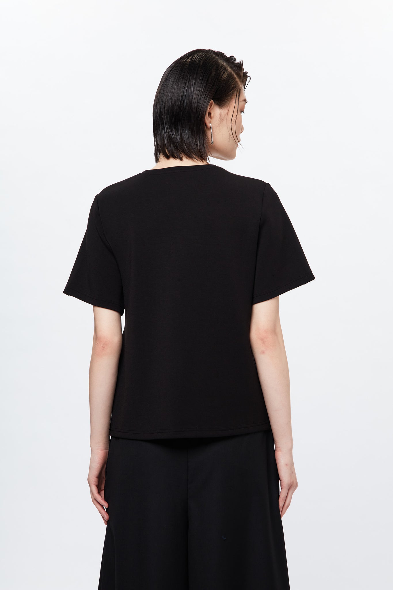 Black Crossover Tee