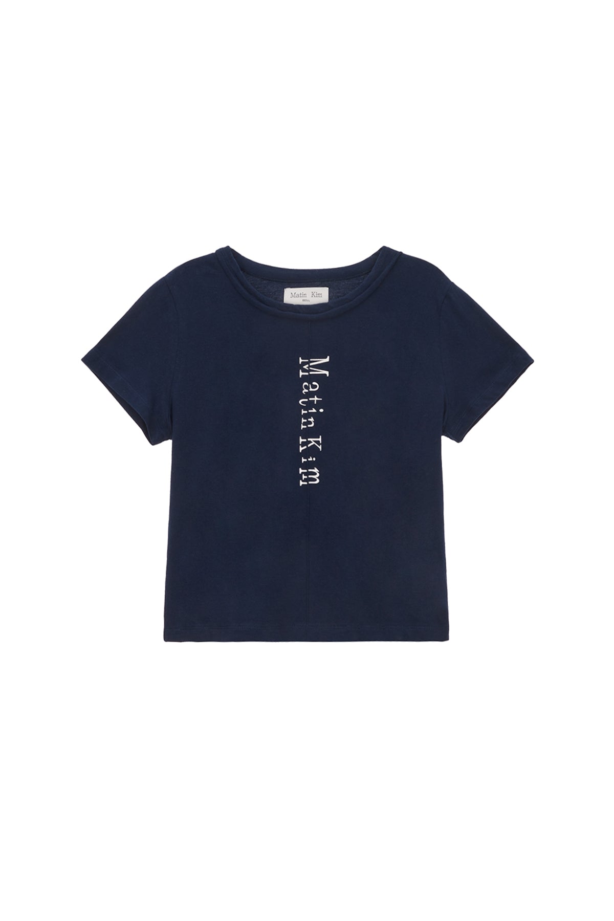 MATIN PINTUCK CROP TOP IN NAVY