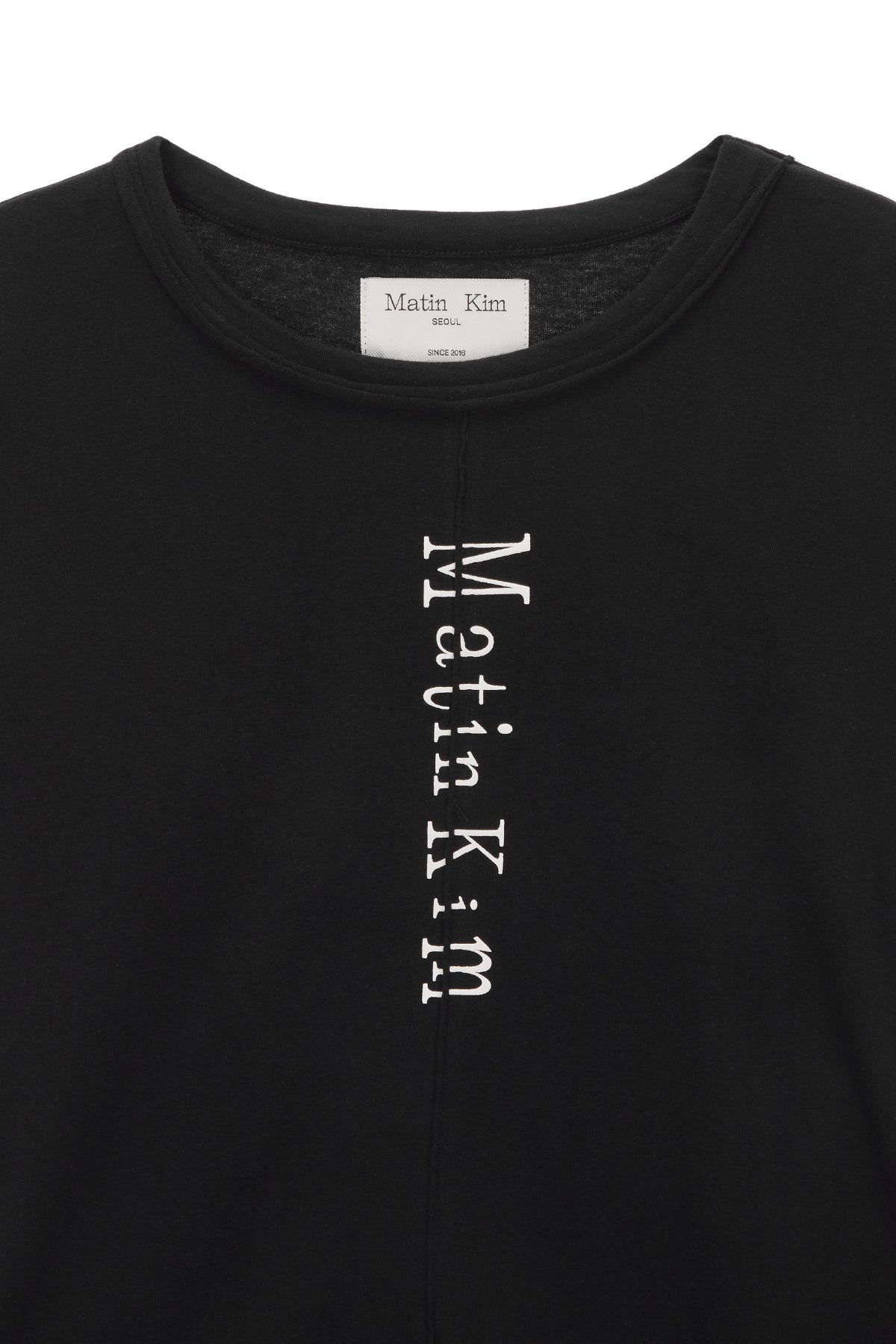 MATIN PINTUCK CROP TOP IN BLACK