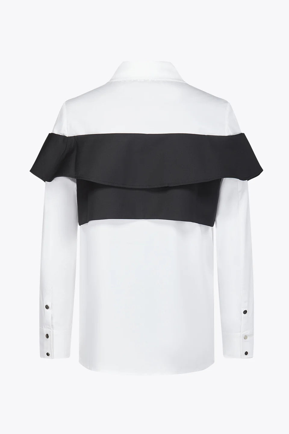 Monochrome Chic Panel Shirt White
