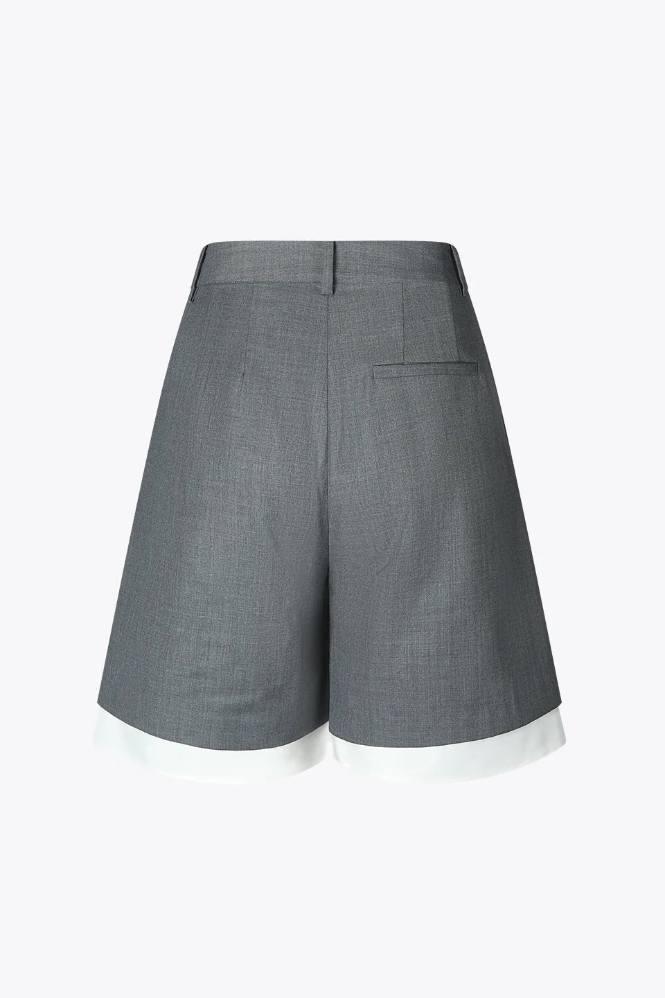 Wide-Leg Layers Shirting Shorts