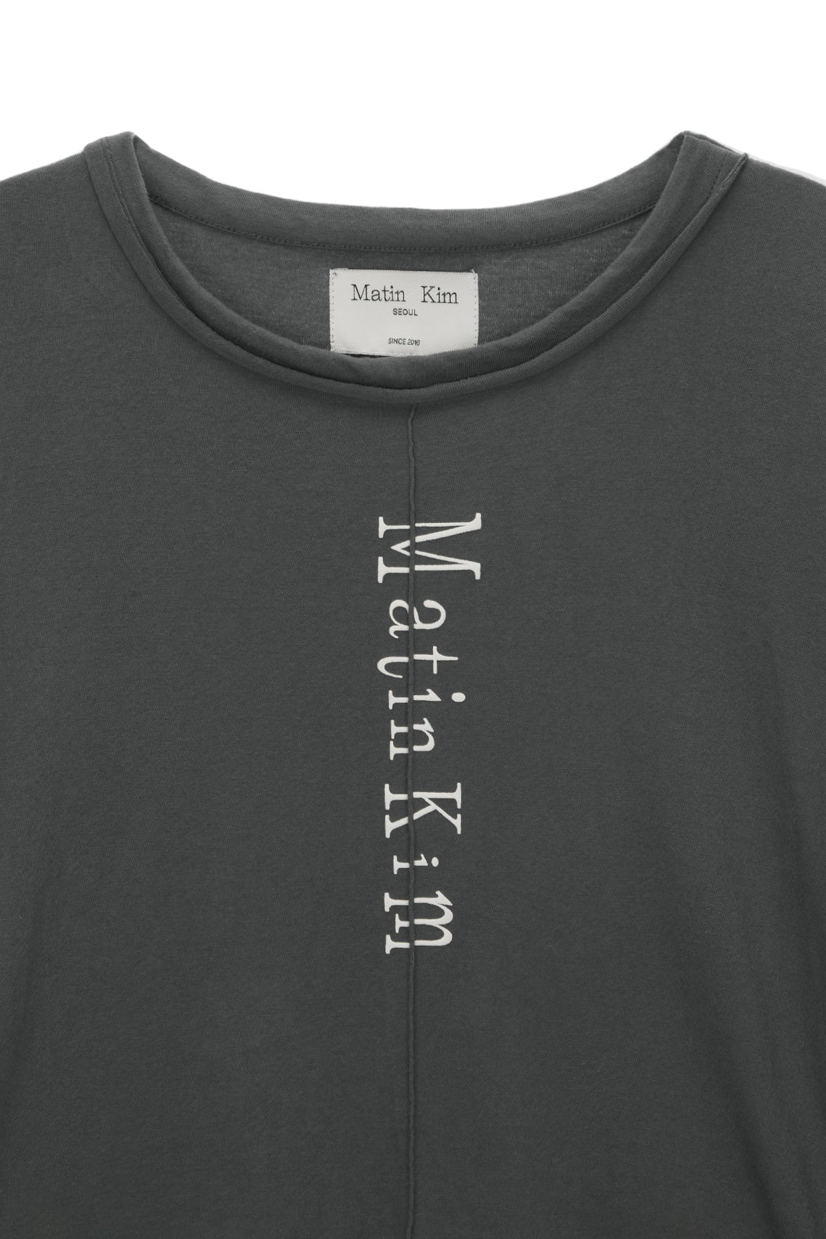 MATIN PINTUCK CROP TOP IN CHARCOAL