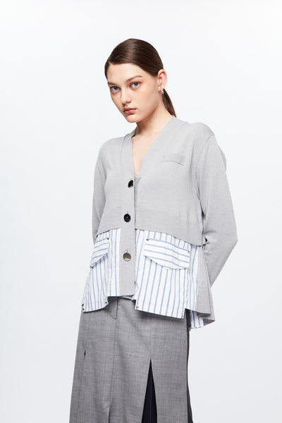 CNS Shirting Cardigan Grey