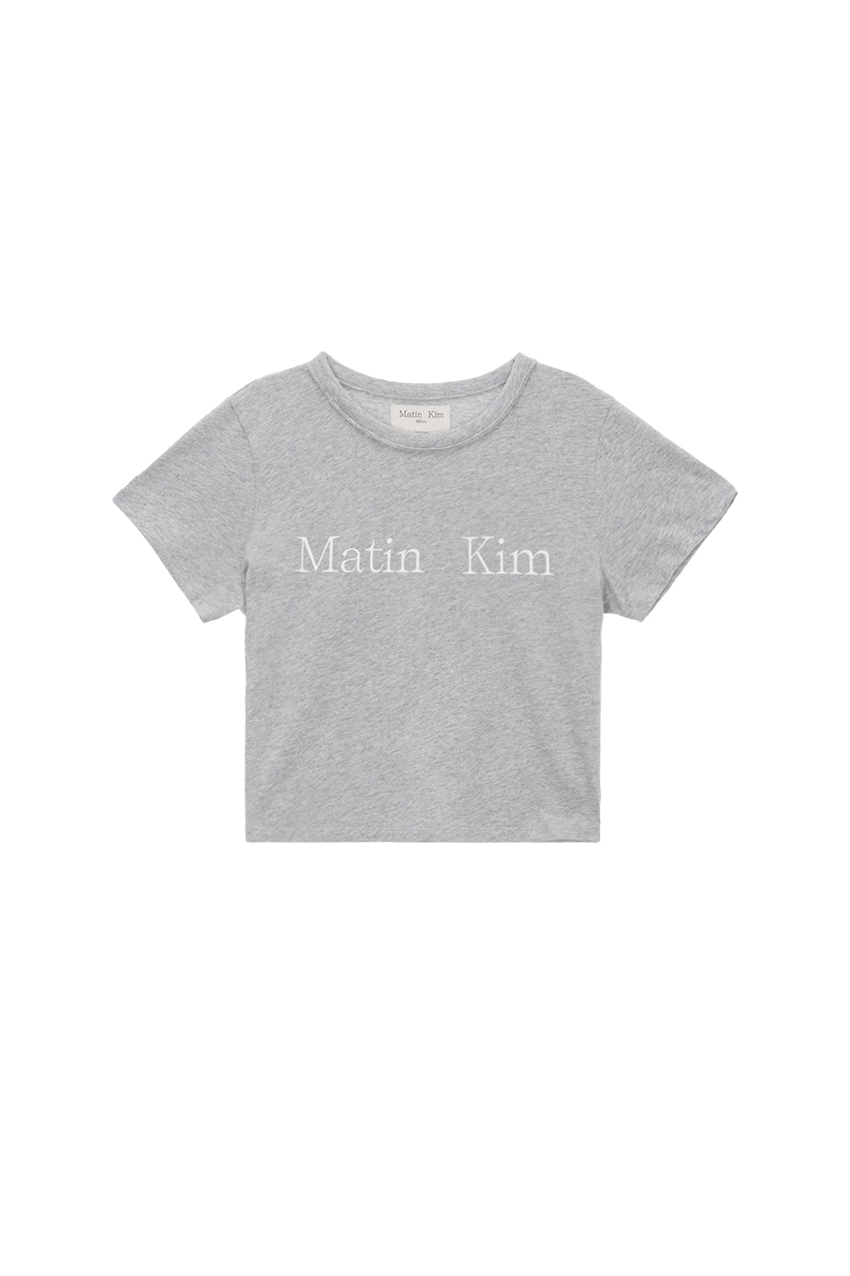 MATIN LOGO CROP TOP IN GREY