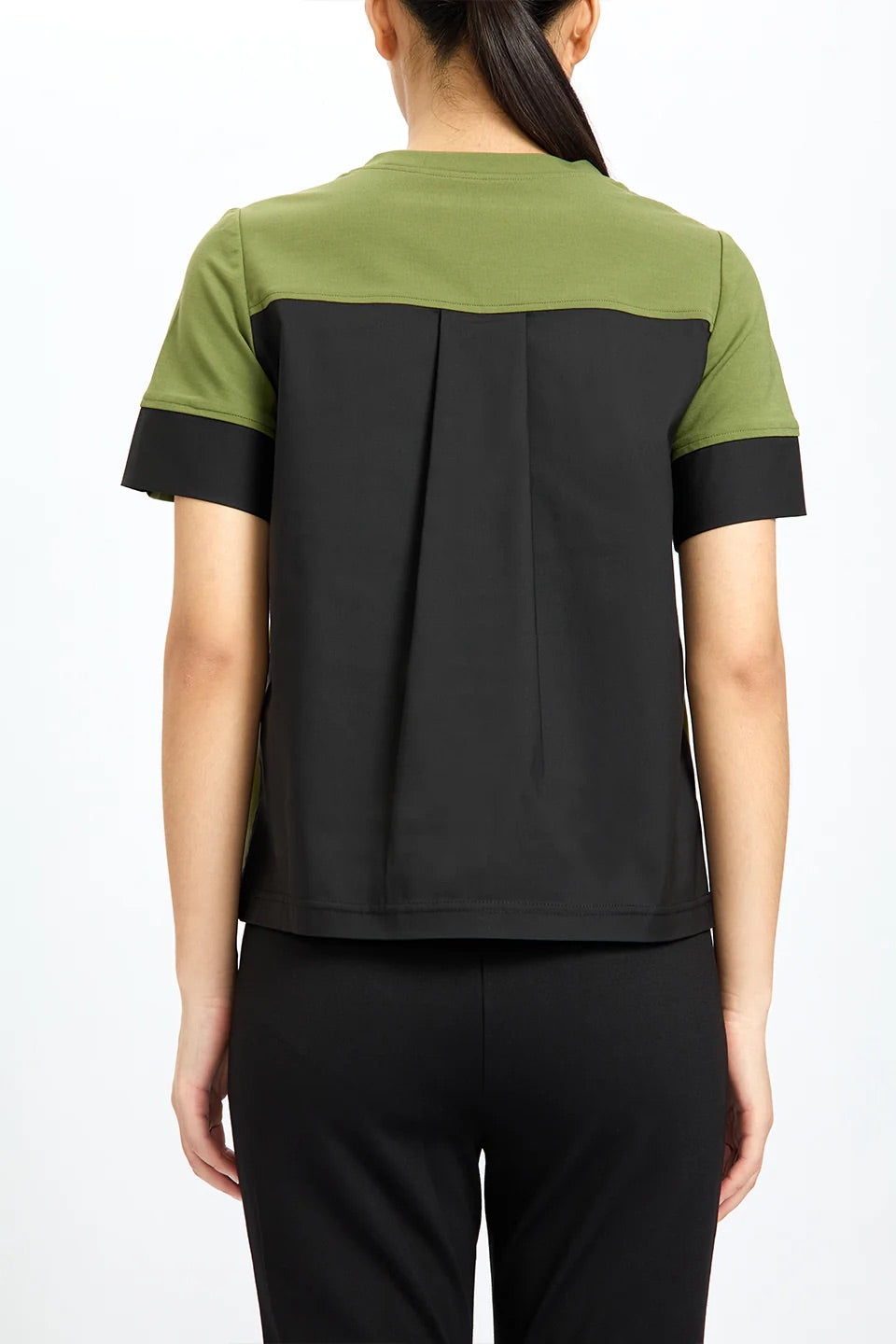Olive-Black Bold Pocket Tee