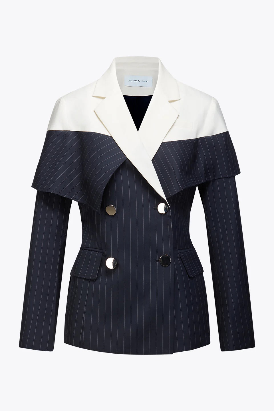 Inner Two-Tone Pinstripes Blazer