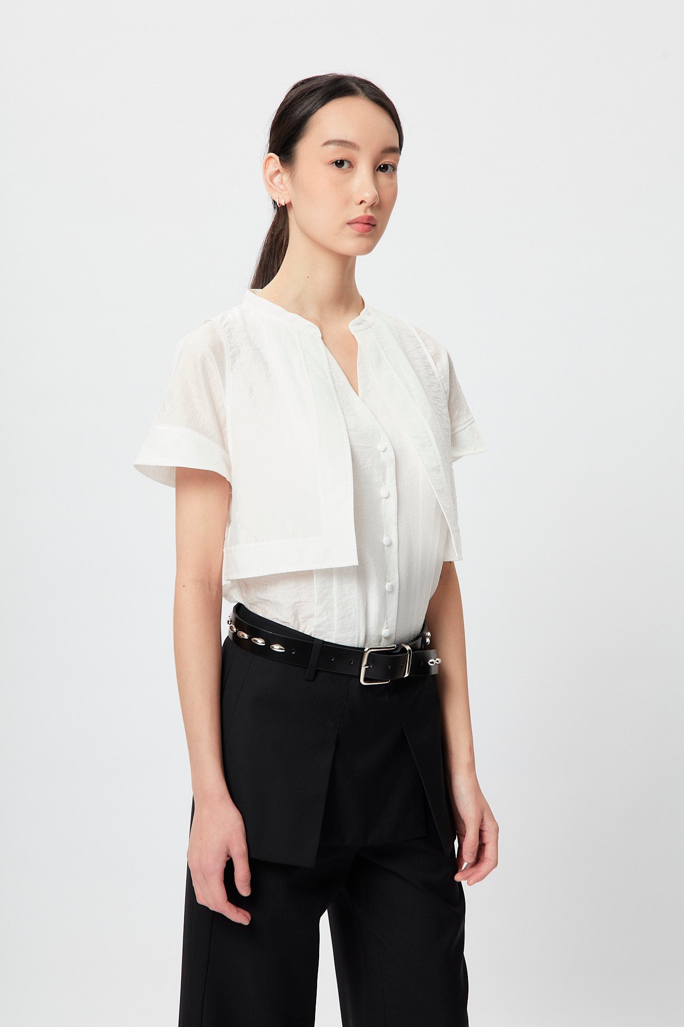 Rock "n" Fem Layers Blouse - White