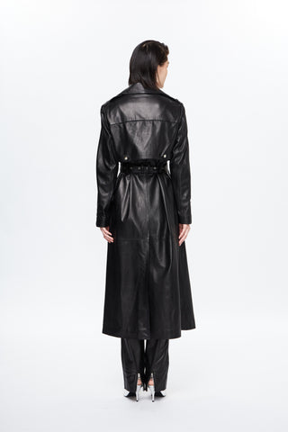 Embraced Leather Trench