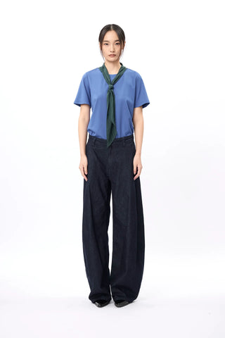 Scarf or Bow Tee (Blue)