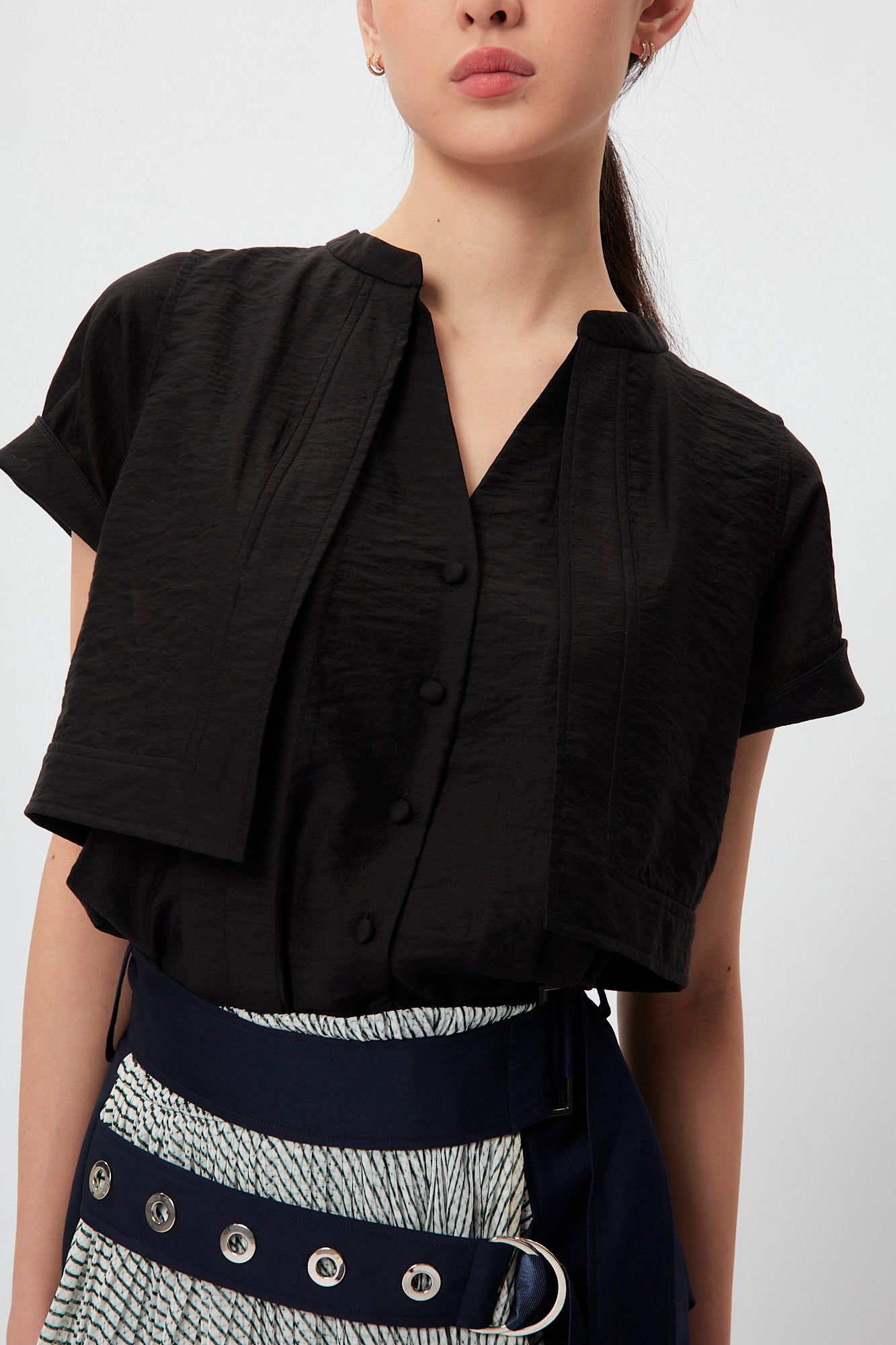 Rock "n" Fem Layers Blouse - Black