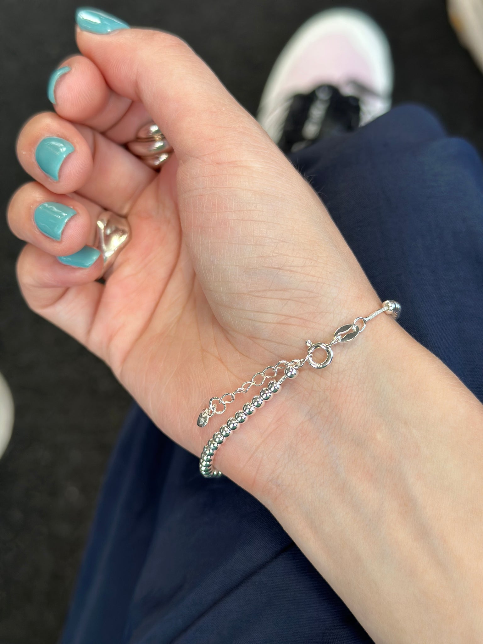 925 Silver Tiny Beads Bracelet