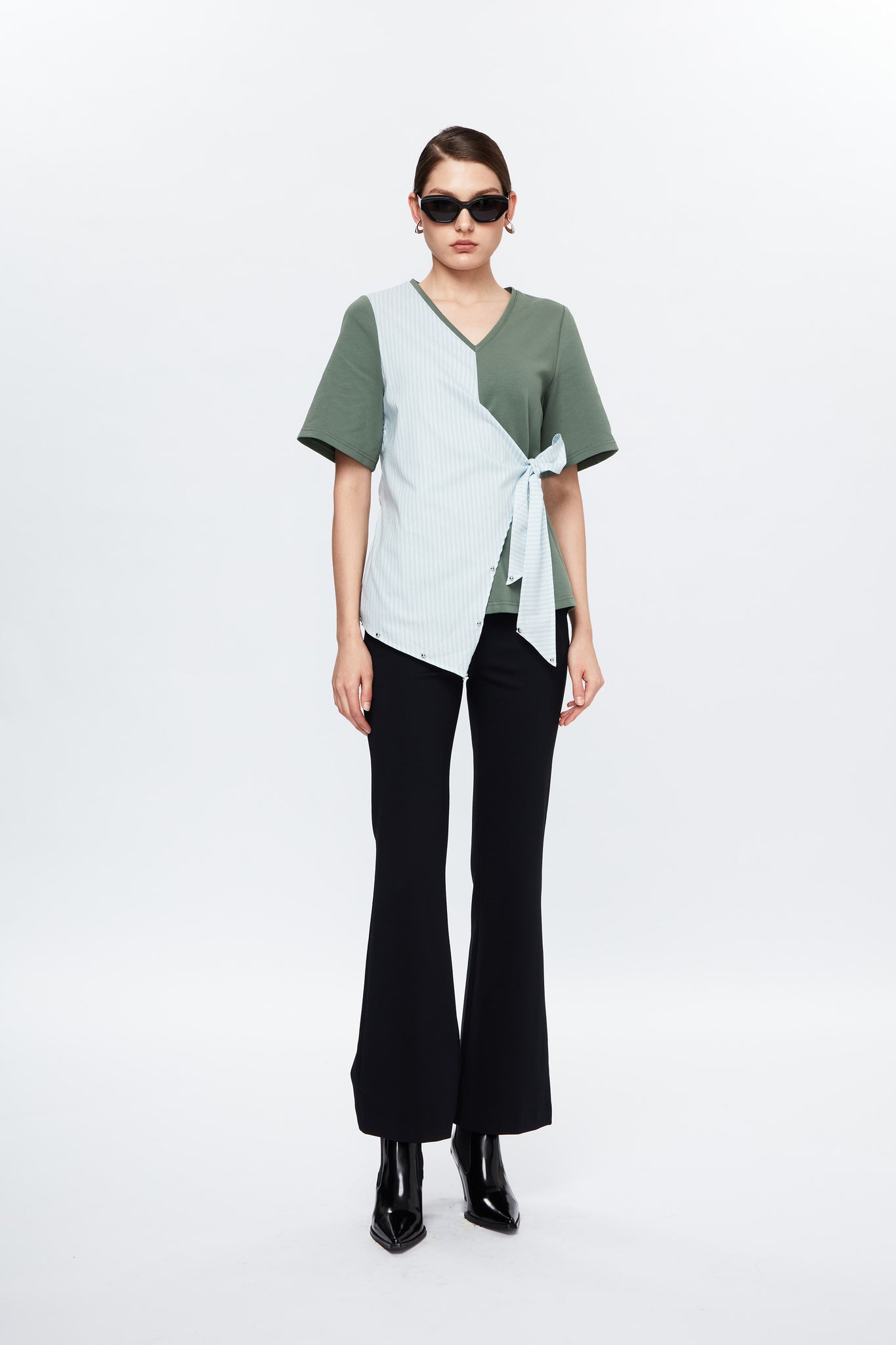 Stud Wrap Top - Green