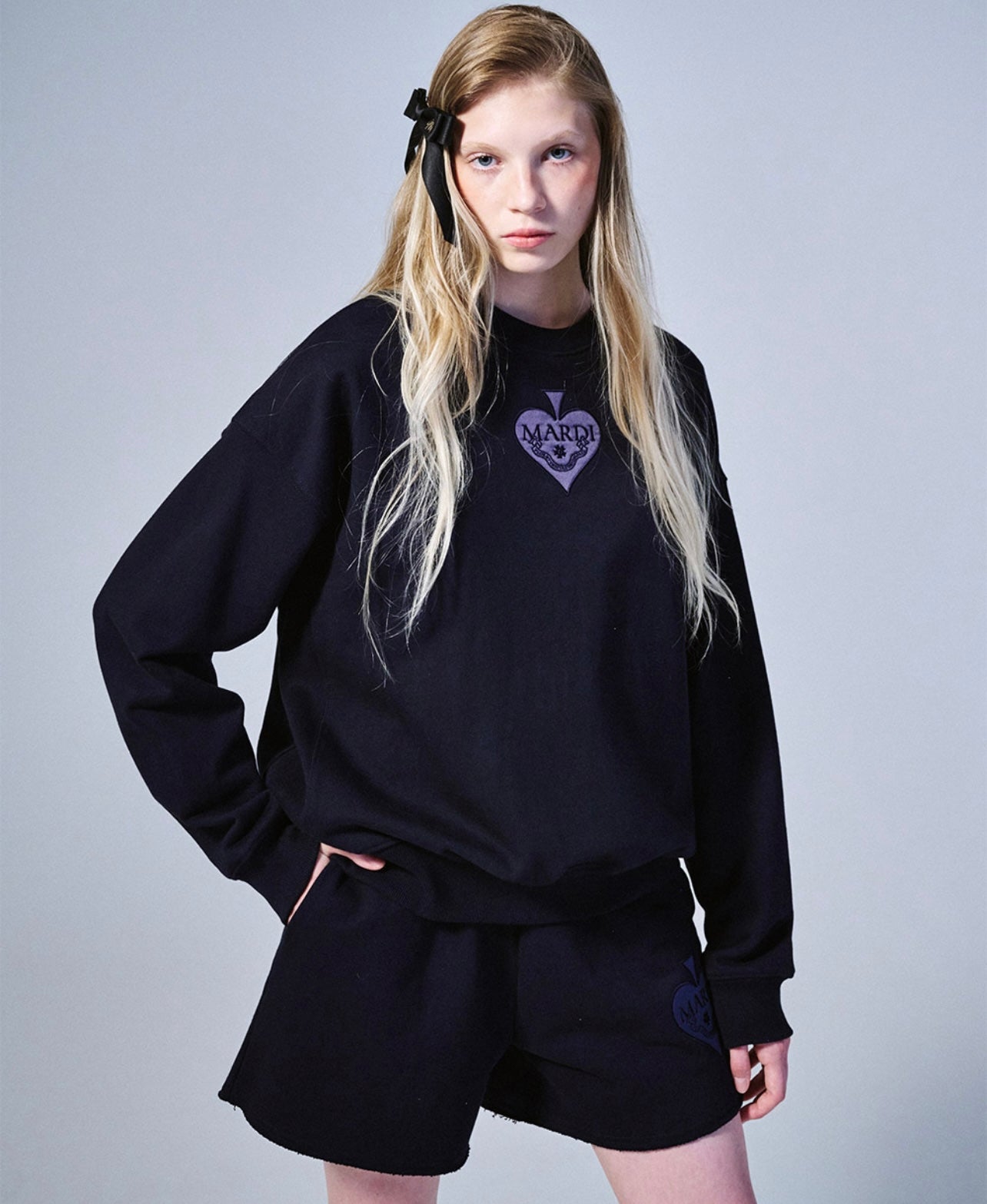 SWEATSHIRT SATIN SPADE NAVY