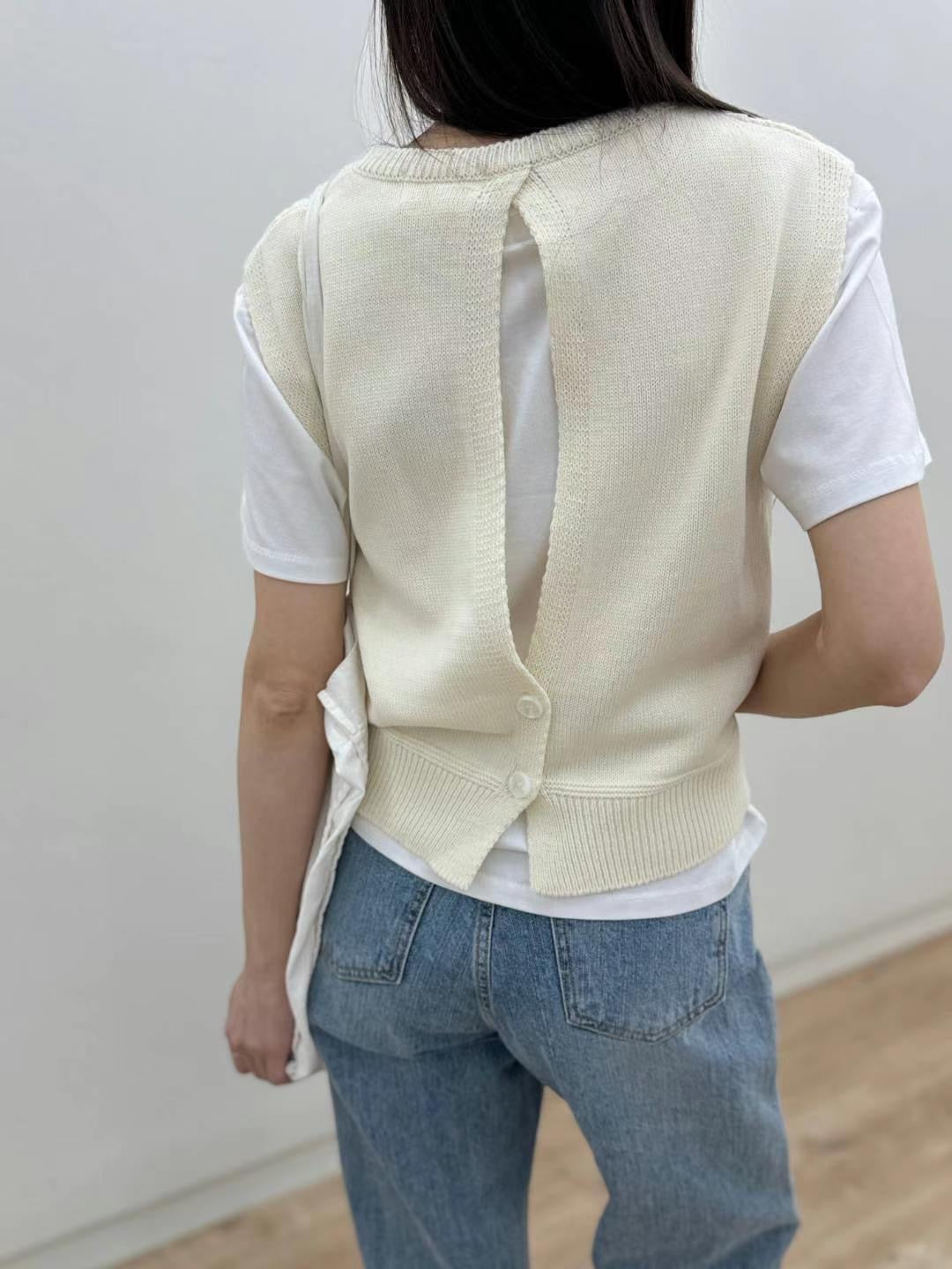 Summer Back Open Cable Knit Vest (20-22Mar $268, 之後批發價$298)