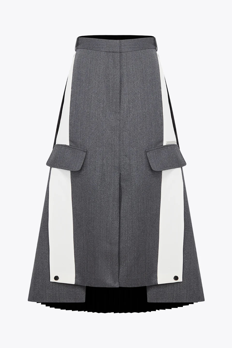 Sophisticated Grey Pleated Skirt