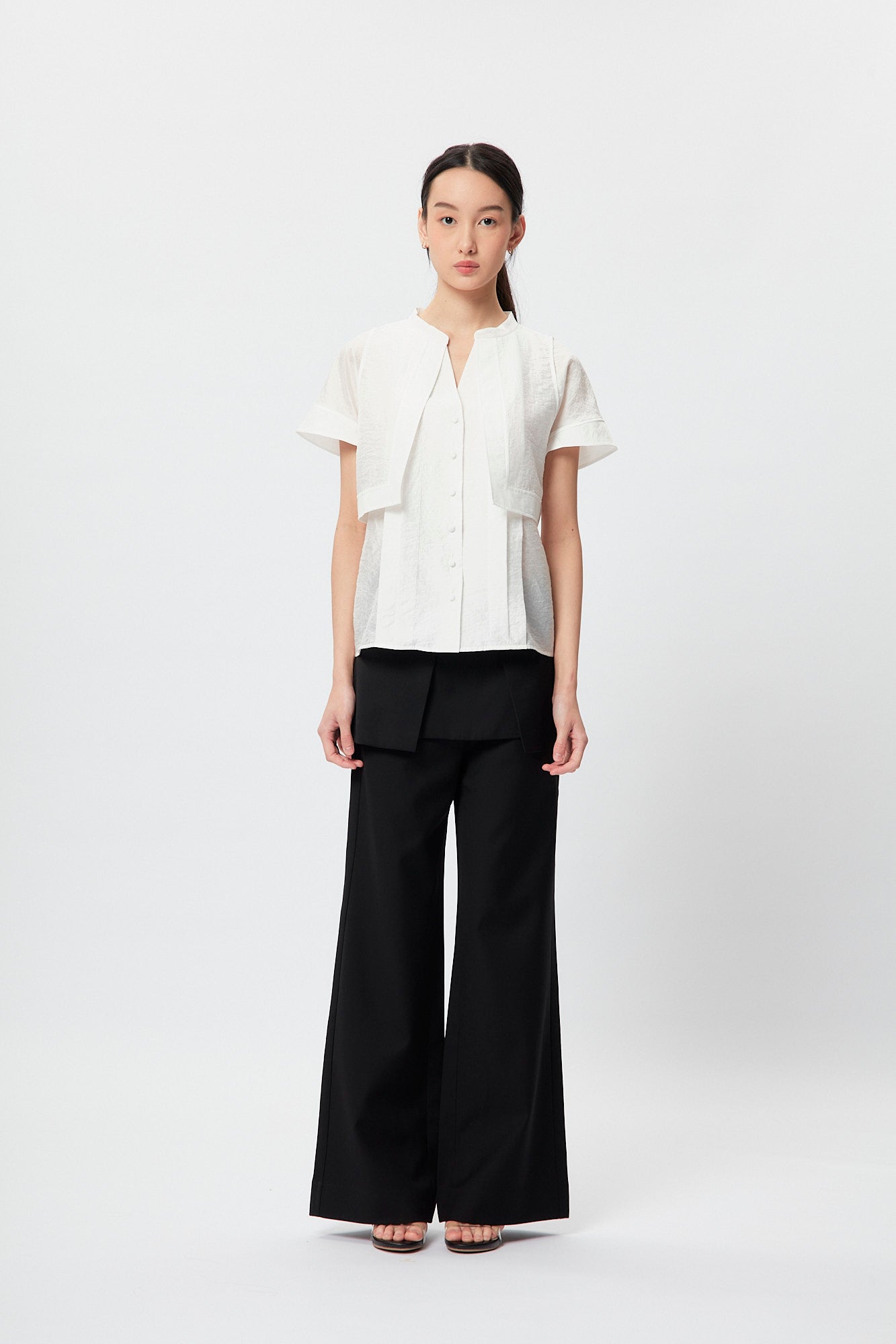 Rock "n" Fem Layers Blouse - White