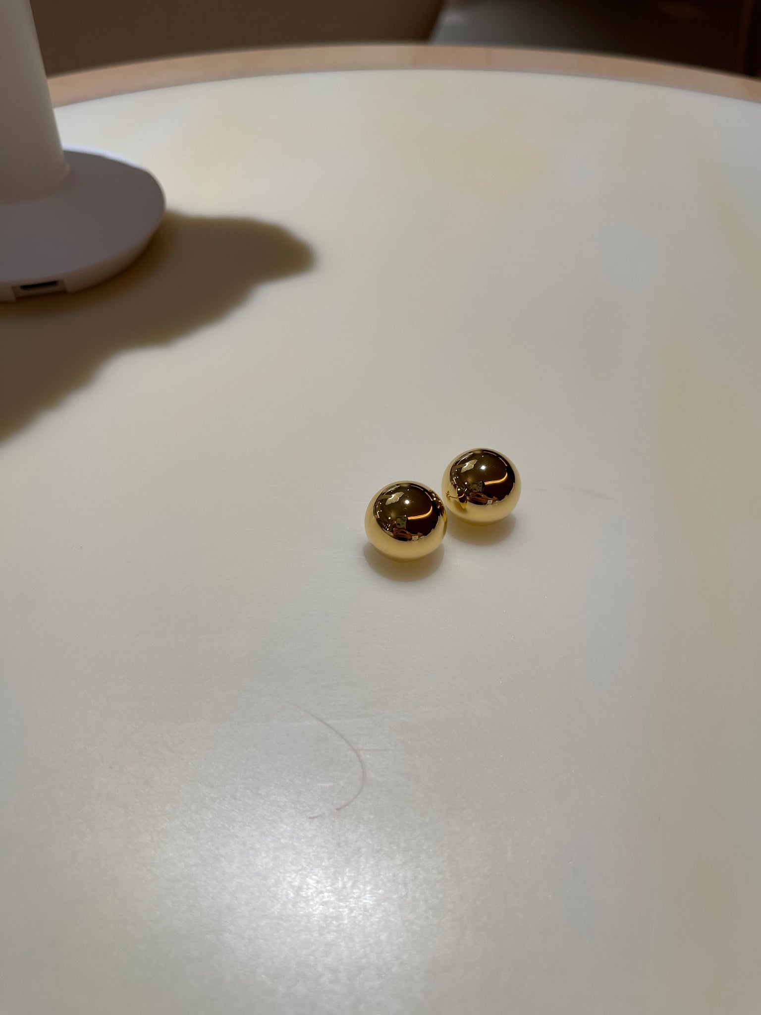 WS2023SEP065 (16M Half Ball Earrings - Gold)