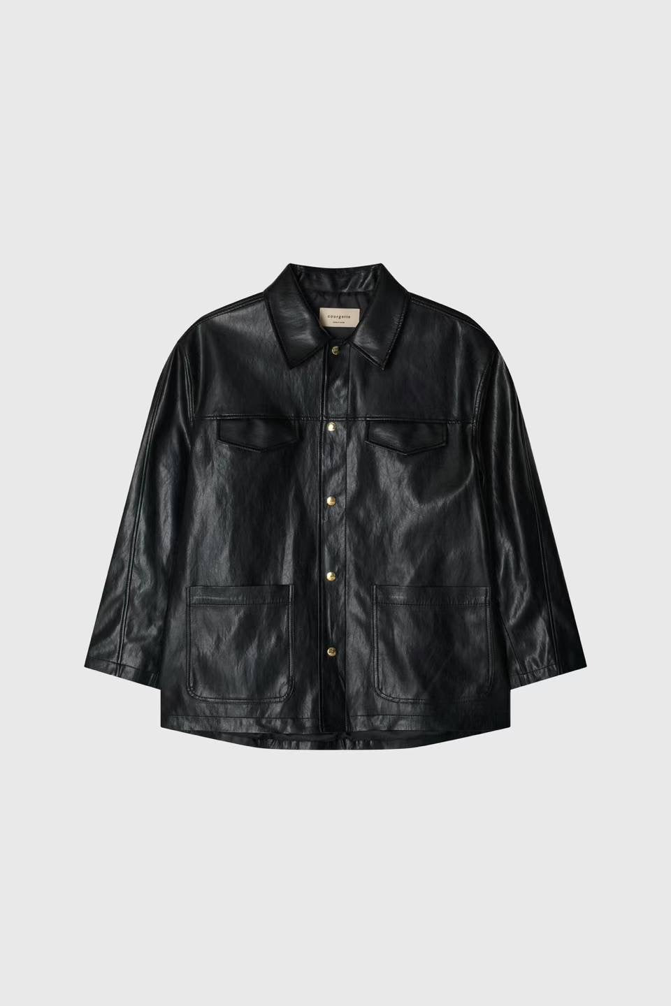 Loose Daily Faux Leather Jacket