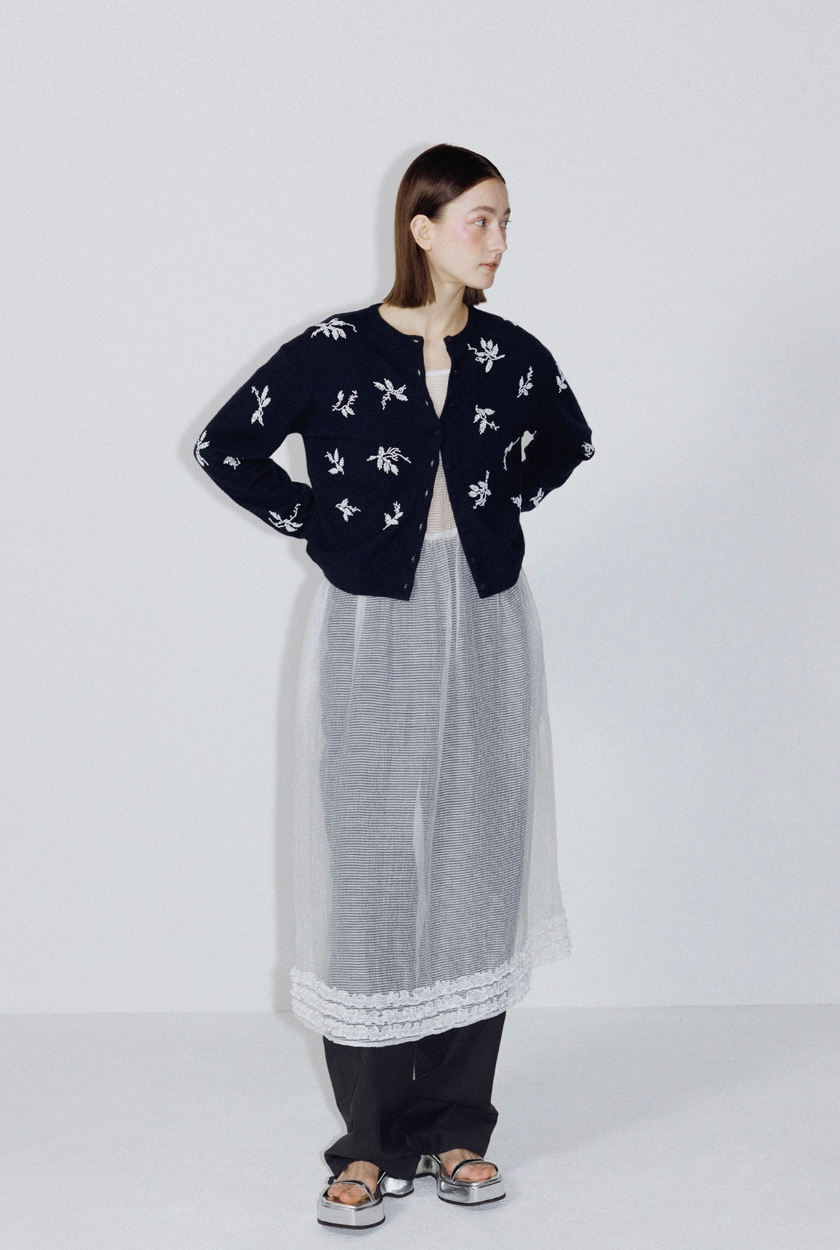 Flower Beaded Cardigan