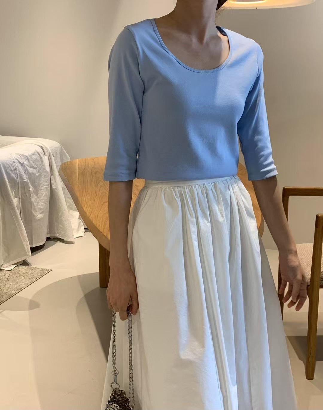 Square Neck Quality Thin Tee