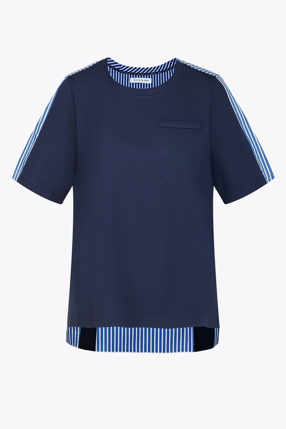 Flared Contrast Stripe Tee