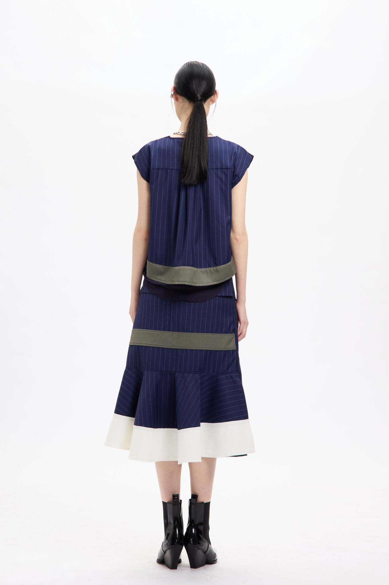 Combo See-Through Knitted Vest
