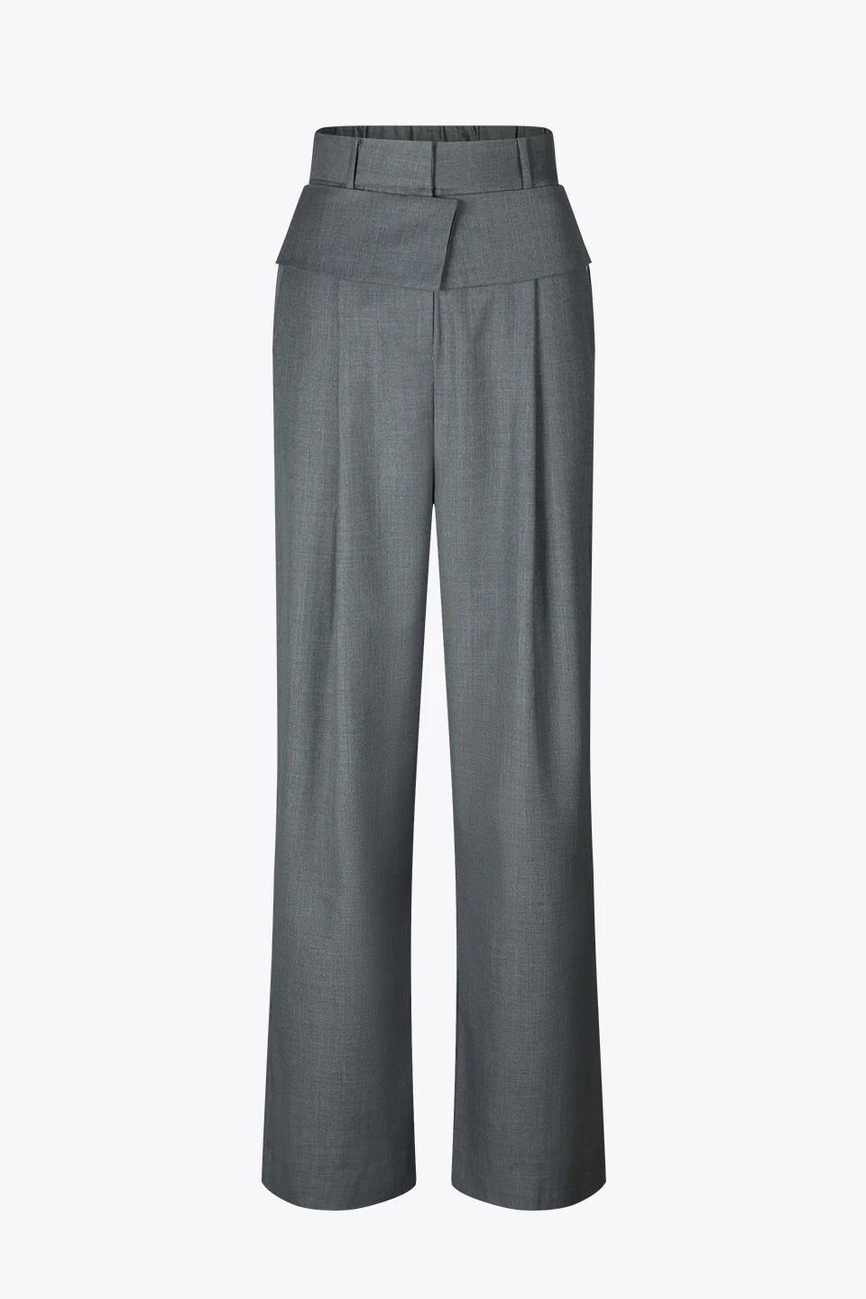 Elastic Wide-Leg Layers Trousers