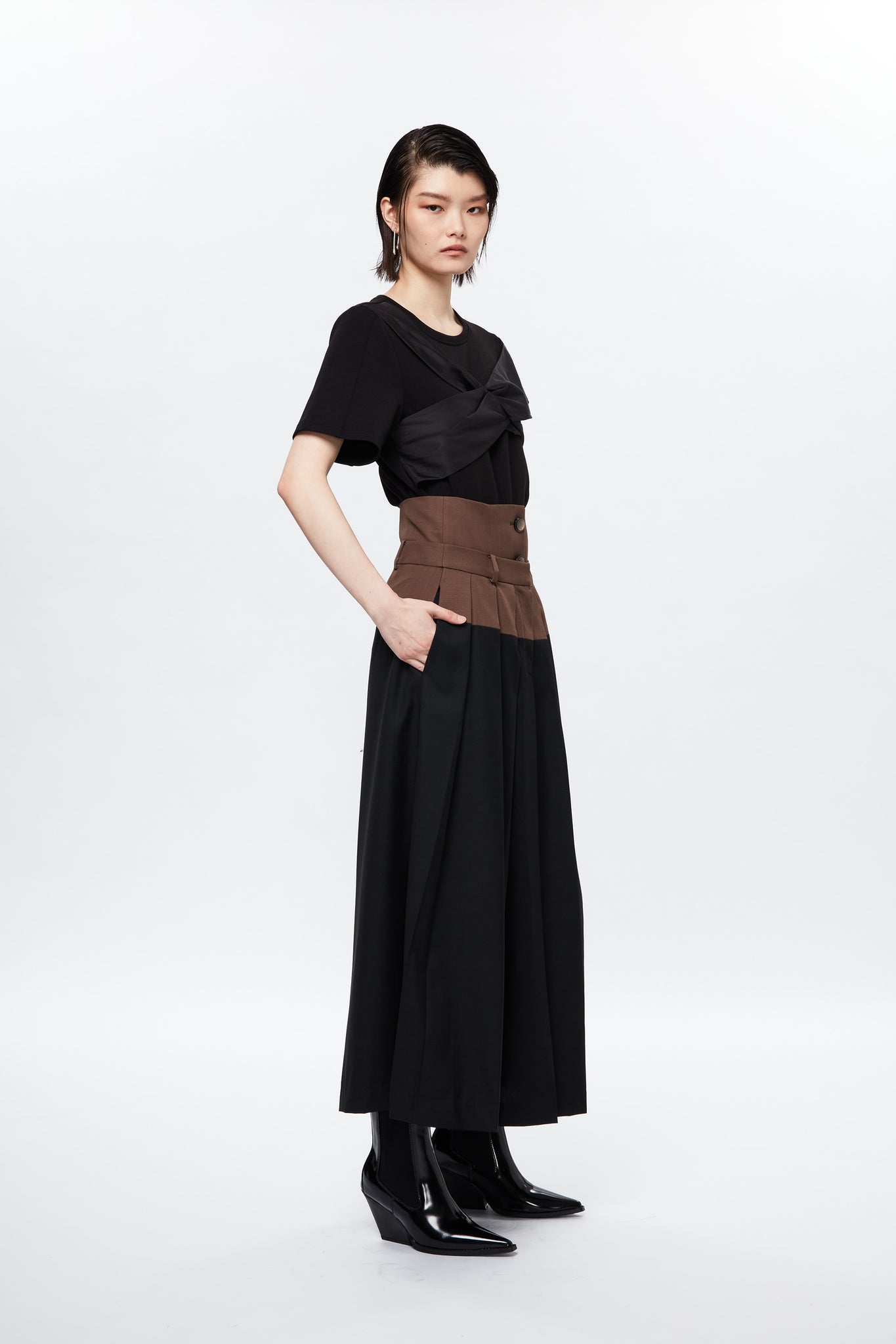 "HAKAMA" High-Waist Trousers