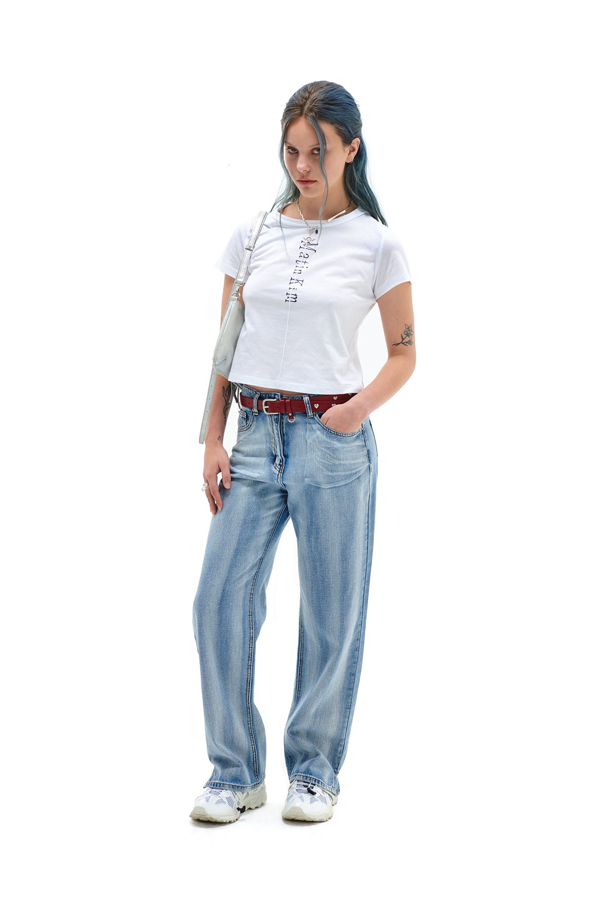 MATIN PINTUCK CROP TOP IN WHITE