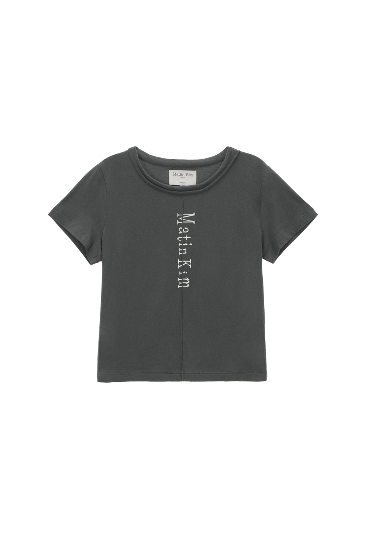 MATIN PINTUCK CROP TOP IN CHARCOAL